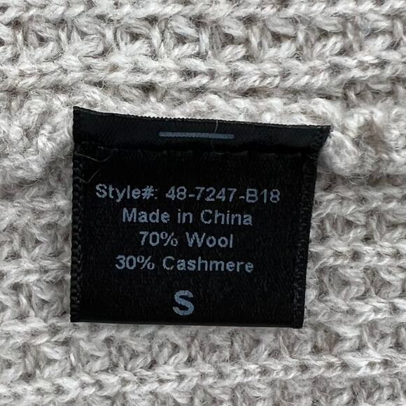 Jenni Kayne EUC Oatmeal Hooded Waffle Cardigan Wool Cashmere Women's Small - Picture 10 of 10